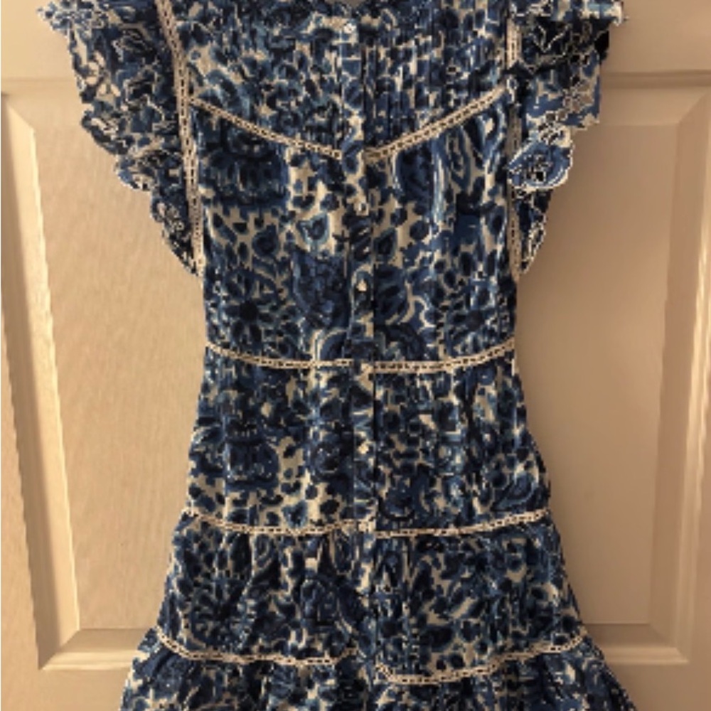 House of Harlow 1960 Blue and White Floral Mini Dress